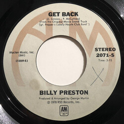Billy Preston Get Back / Space Race USED VINYL 7INCH 45 RPM STYRENE