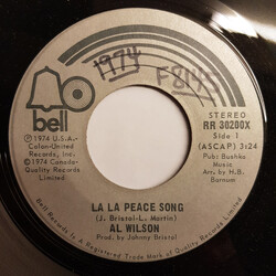Al Wilson La La Peace Song USED VINYL 7INCH SINGLE