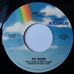 Pat Boone April Love / Don't Forbid Me Vinyl 7" USED
