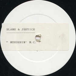 Blame & Justice Murderin' M.C. / Death Row USED VINYL 12INCH 45 RPM WHITE LABEL