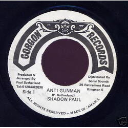Shadow Paul Anti Gunman USED VINYL 7INCH 45 RPM SINGLE