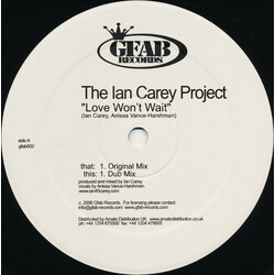The Ian Carey Project Love Won't Wait VINYL 12" USED