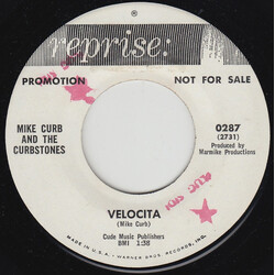 Mike Curb And The Curbstones Velocita / Hot Dawg USED VINYL 7INCH 45 RPM PROMO
