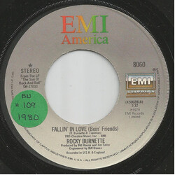 Rocky Burnette Fallin' In Love (Bein' Friends) USED VINYL 7INCH 45 RPM SINGLE STEREO