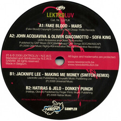 Dr. Lektroluv Live Recorded At Pukkelpop '08 Sampler USED VINYL 12INCH SAMPLER 33 S RPM