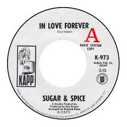 Sugar & Spice (5) In Love Forever USED VINYL 7INCH 45 RPM PROMO