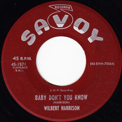 Wilbert Harrison Baby Don't You Know / Don't Drop It USED VINYL 7INCH 45 RPM SINGLE