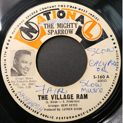 Mighty Sparrow The Village Ram / She's Been Gone Too Long Vinyl 7" USED