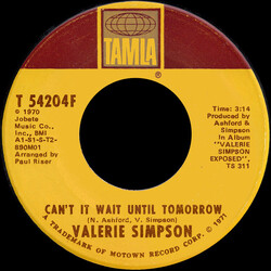 Valerie Simpson Can't It Wait Until Tomorrow / Back To Nowhere USED VINYL 7INCH 45 RPM SINGLE