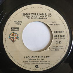 Hank Williams Jr. I Fought The Law USED VINYL 7INCH 45 RPM PROMO