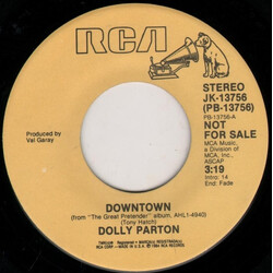 Dolly Parton Downtown USED VINYL 7INCH 45 RPM PROMO STEREO