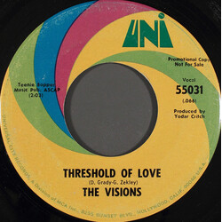 The Visions (5) Threshold Of Love USED VINYL 7INCH 45 RPM PROMO
