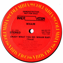 Wham! Enjoy What You Do (Wham Rap) USED VINYL 12INCH PROMO 33 S RPM