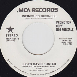 Lloyd David Foster Unfinished Business USED VINYL 7INCH PROMO 45 RPM