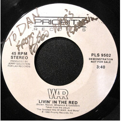 War Livin' In The Red USED VINYL 7INCH 45 RPM SINGLE PROMO