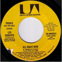 Lea Roberts All Right Now USED VINYL 7INCH 45 RPM SINGLE PROMO