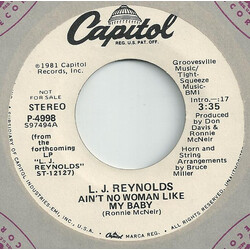 LJ Reynolds Ain't No Woman Like My Baby USED VINYL 7INCH 45 RPM SINGLE PROMO