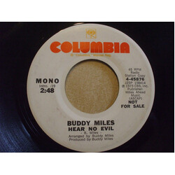 Buddy Miles Hear No Evil USED VINYL 7INCH 45 RPM PROMO STEREO MONO