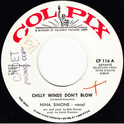 Nina Simone Chilly Winds Don't Blow / Solitaire USED VINYL 7INCH 45 RPM