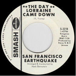 San Francisco Earthquake The Day Lorraine Came Down USED VINYL 7INCH 45 RPM SINGLE PROMO