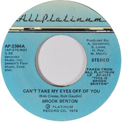 Brook Benton Can't Take My Eyes Off Of You / Weekend With Feathers VINYL 7" USED