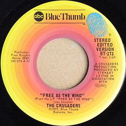 The Crusaders Free As The Wind USED VINYL 7INCH SINGLE 45 RPM