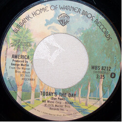 America (2) Today's The Day USED VINYL 7INCH 45 RPM SINGLE STYRENE