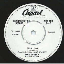 Bing Crosby / Grace Kelly / Frank Sinatra True Love / Well Did You Evah ? USED VINYL 7INCH 45 RPM PROMO