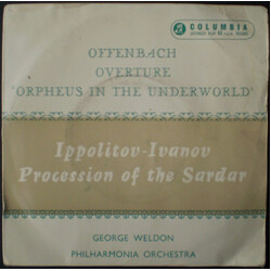 Philharmonia Orchestra / George Weldon Overture "Orpheus In The Underworld" USED VINYL 7INCH 45 RPM EP MONO