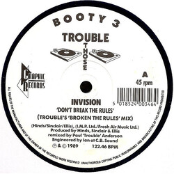 Invision Don't Break The Rules USED VINYL 12INCH 45 RPM