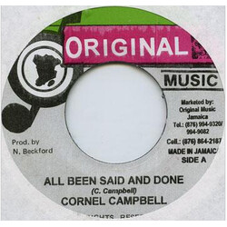 Cornell Campbell All Been Said And Done USED VINYL 7INCH 45 RPM SINGLE