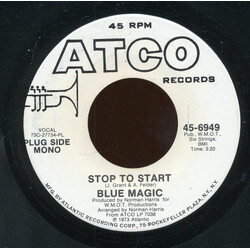 Blue Magic Stop To Start USED VINYL 7INCH 45 RPM PROMO STEREO MONO
