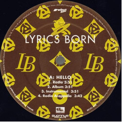 Lyrics Born Hello / One Session VINYL 12" USED
