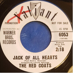 The Red Coats Jack Of All Hearts / I'm Only As Good USED VINYL 7INCH 45 RPM SINGLE PROMO STYRENE
