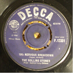 The Rolling Stones 19th Nervous Breakdown / As Tears Go By USED VINYL 7INCH 45 RPM SINGLE