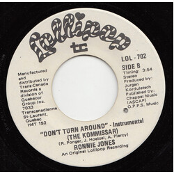 Ronnie Jones Don't Turn Around (The Kommissar) USED VINYL 7INCH 45 RPM SINGLE