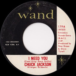 Chuck Jackson I Need You USED VINYL 7INCH SINGLE STYRENE