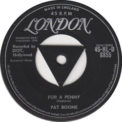Pat Boone For A Penny USED VINYL 7INCH 45 RPM SINGLE