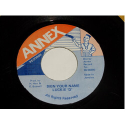 Lukie D Sign Your Name USED VINYL 7INCH 45 RPM