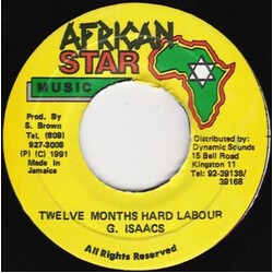 Gregory Isaacs Twelve Months Hard Labour USED VINYL 7INCH 45 RPM