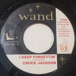 Chuck Jackson I Keep Forgettin' / Who's Gonna Pick Up The Pieces USED VINYL 7INCH 45 RPM STYRENE