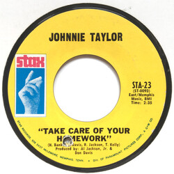 Johnnie Taylor Take Care Of Your Homework USED VINYL 7INCH 45 RPM SINGLE STYRENE