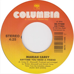 Mariah Carey Anytime You Need A Friend USED VINYL 7INCH 45 RPM SINGLE