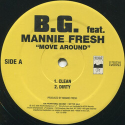 B.G. Move Around USED VINYL 12INCH 33 S RPM PROMO
