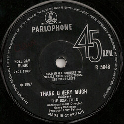 Scaffold Thank U Very Much USED VINYL 7INCH SINGLE