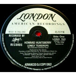 Howard Huntsberry / Los Lobos / Bo Diddley Lonely Teardrops / Goodnight My Love / Who Do You Love USED VINYL 12INCH 45 RPM PROMO