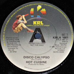 Hot Cuisine Disco Calypso USED VINYL 7INCH 45 RPM PROMO REISSUE STEREO