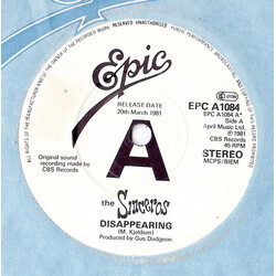 The Sinceros Disappearing USED VINYL 7INCH 45 RPM PROMO