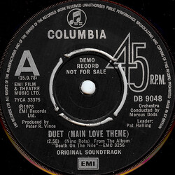 Nino Rota Duet (Main Love Theme) USED VINYL 7INCH 45 RPM PROMO