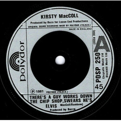 Kirsty MacColl There's A Guy Works Down The Chip Shop Swears He's Elvis USED VINYL 7INCH 45 RPM SINGLE